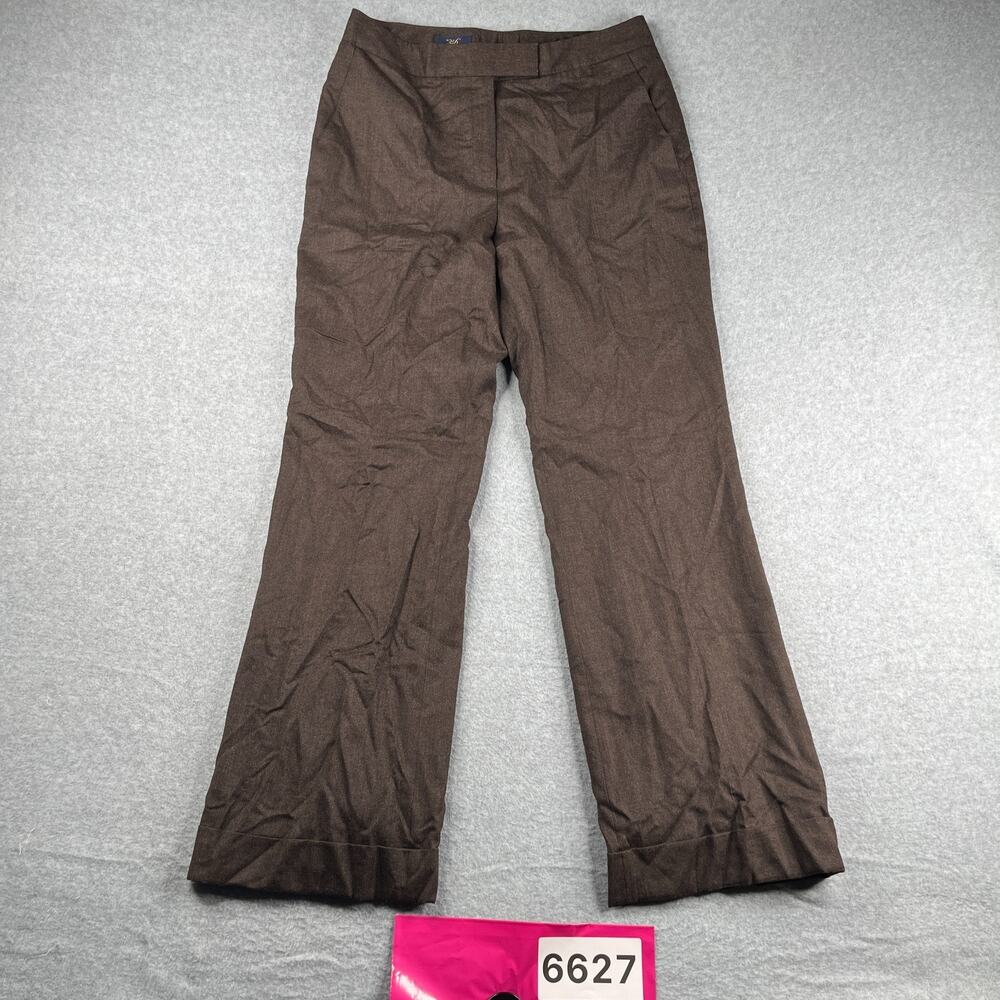Brooks Brothers Wool Dress Pants Womens Size 10 Brown Lined Casual